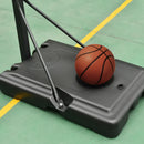Adjustable Black Freestanding Basketball Hoop with Backboard and Wheels