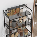 Black 5-Tier Steel Kitchen Shelving Unit