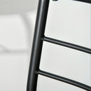 3-Piece Metal Frame Wood Top Dining Set in Black