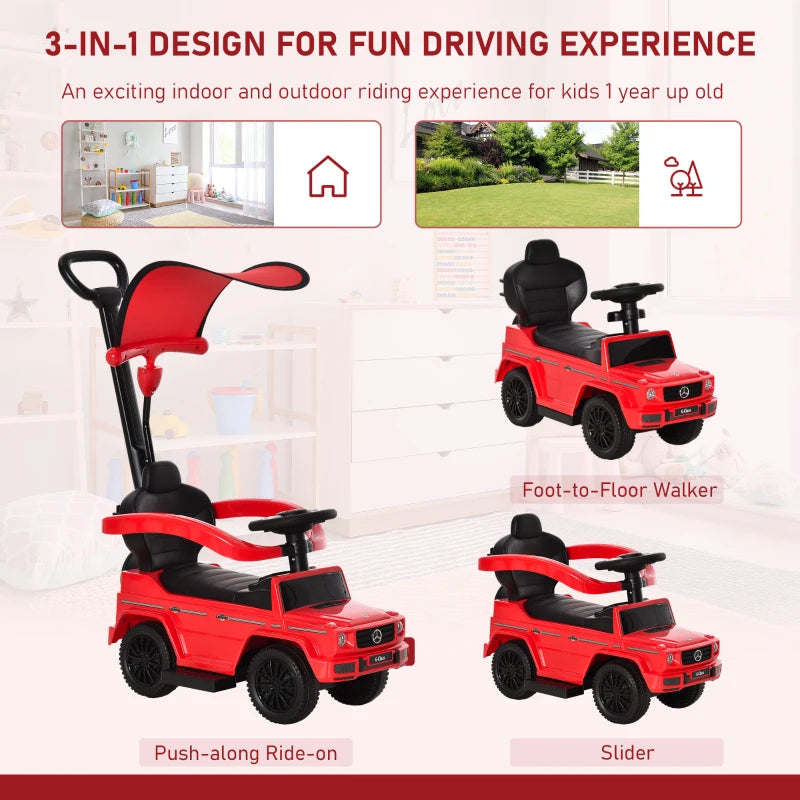 Red Toddler Ride-On Car Slider Walker