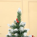 6FT Green Artificial Christmas Tree with Red Berries and Pinecones
