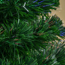 5FT Pre-Lit Fibre Optic Christmas Tree with Tree Topper - Multi-Colour