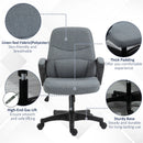 Grey Fabric Office Chair with Massage Lumbar Support