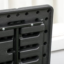 Black Outdoor Garden Storage Box with Wheels - Heavy Duty Water-resistant Container