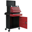 Black/Red Two-Part Tool Chest on Wheels