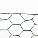 Dark Green 1m x 25m Foldable PVC Coated Chicken Wire Mesh Fence