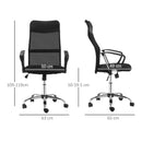 Black Ergonomic Mesh Office Chair with Adjustable Height & Tilt