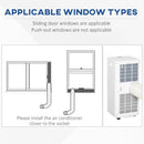 Portable 9000 BTU Air Conditioner - Cooling Dehumidifier Fan, White, 18m² Room, Remote & Timer