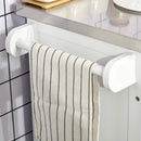 White Wooden Kitchen Island Cart with Stainless Steel Top and Storage