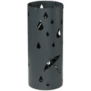 Dark Grey Freestanding Umbrella Holder with Hooks and Drip Tray