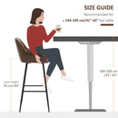 Brown Retro Bar Stools Set of 2 with Backrest and Footrest