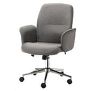 Light Grey Rocking Office Chair with Arm Rests & Wheels