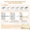 Beige Wall-Mounted Cat Tree with Scratching Post - 4 Piece Cat Shelf