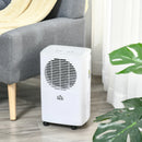 Compact 10L/Day Dehumidifier with Timer & Humidity Display - White