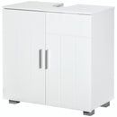 White Under Sink Storage Cabinet with Double Doors