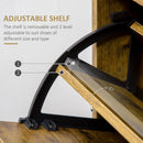 Rustic Brown Shoe Cabinet with Flip Doors and Drawers