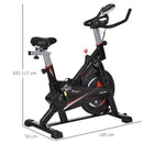 Black Stationary Exercise Bike with Adjustable Resistance and LCD Monitor