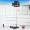 Adjustable Basketball Hoop Stand with Wheels - Black