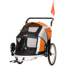 Orange Dog Bike Trailer & Stroller for Large Dogs