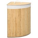 Natural Bamboo Laundry Basket with Lid, 55L Capacity
