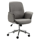 Light Grey Rocking Office Chair with Arm Rests & Wheels