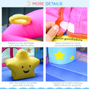 Kids Blue Inflatable Bouncy Castle Trampoline with Blower, Ages 3-8, Stars Design