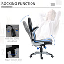 Blue Gaming Swivel Chair with Flip-up Armrest and Adjustable Height