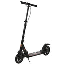 Black Aluminium Foldable Kick Scooter with Shock Absorption for Teens and Adults