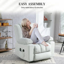 Light Grey Power Lift Recliner Chair with Vibration Massage and Heat Function