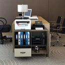 Modern White 4-Compartment Sideboard Cabinet