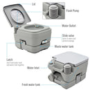 Portable 10L Grey Travel Toilet