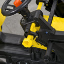 Yellow Pedal Go Kart Excavator with Front Loader for Kids 3+