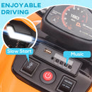 12V Orange Quad Bike for Kids, Music, Headlights, MP3, Suspension Wheels - Ages 3-8