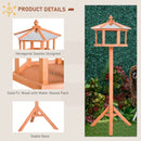 Natural Wood Bird Feeder Station - Parrot Stand