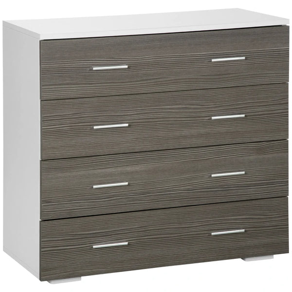 Grey 4-Drawer Storage Dresser for Bedroom and Living Room