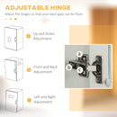 White Freestanding Kitchen Storage Cabinet with Drawers and Shelves