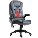 Grey Heated Massage Recliner Chair with 6 Massage Points