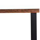 Brown 3-Tier Metal Frame Shelf with Adjustable Feet - 76x120cm