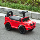 Red Push Handle Sliding Car with Horn and Under Seat Storage