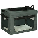 Grey Pet Carrier with Cushion for Miniature Dogs - 60cm