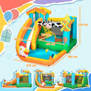 Farm Style Kids Inflatable Bouncy Castle with Slide & Pool - 3.5m