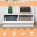 White 2-Cube Storage Cabinet with Compartments