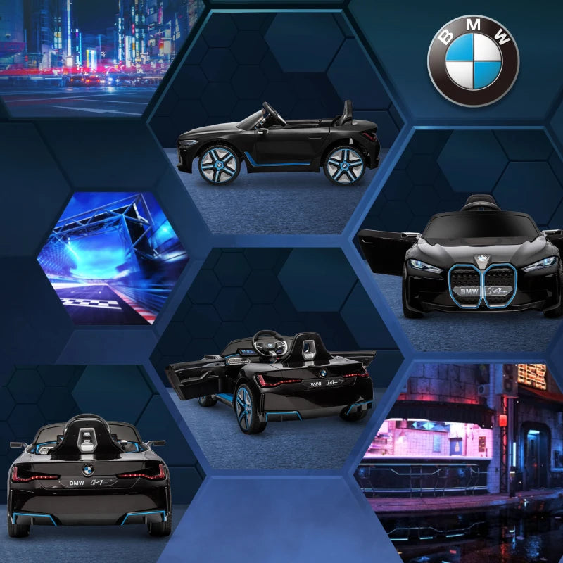12V Black Kids Electric Ride-On Car with Remote Control and Music