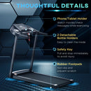 Black Electric Treadmill with LED Display