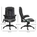 Black High Back Massage Office Chair with Heat