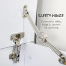 White Wooden Storage Bench with Lid