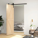 5FT Black Bi-Folding Sliding Barn Door Hardware Kit for 2 Doors