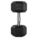 Black 15KG Rubber Hex Dumbbell Set - Portable Hand Weights for Home Gym