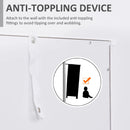 White Bathroom Storage Cabinet with 3-Tier Shelf Drawer