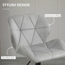 Light Grey Adjustable Swivel Bar Stools Set of 2 with Backrest